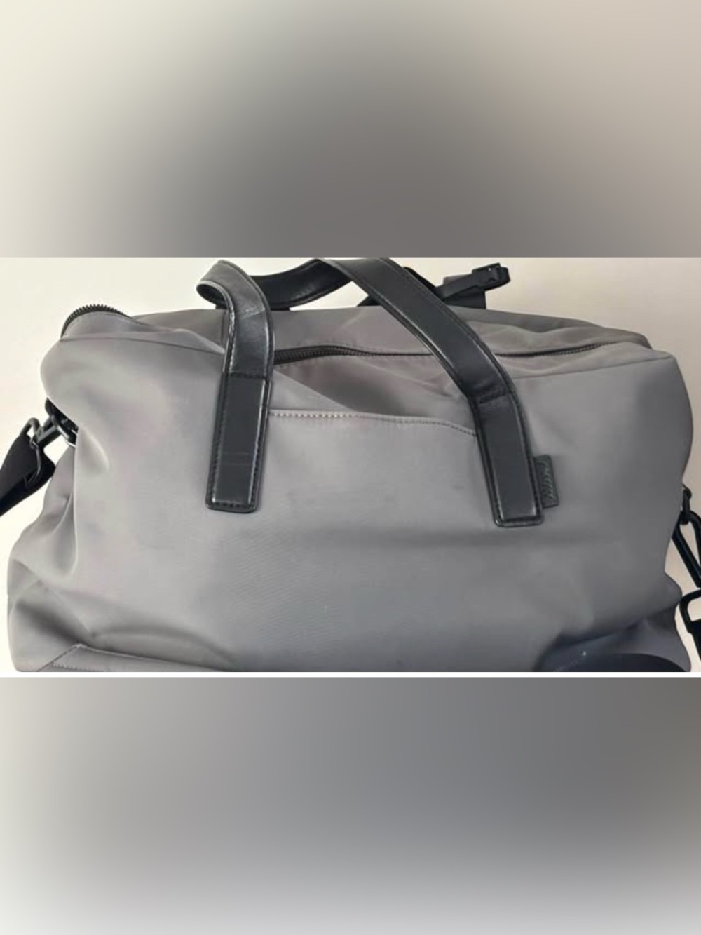 Away Gray Duffel with Black Handles